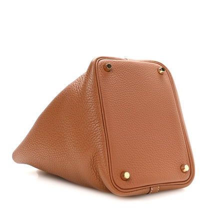 Hermes Taurillon Clemence Picotin Lock 18 PM Gold 4 of 13