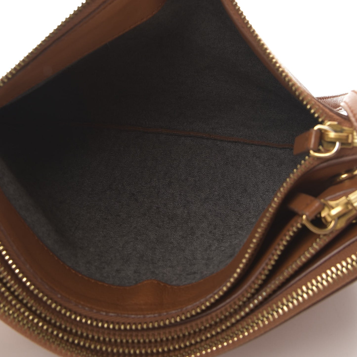 Lambskin Large Trio Crossbody Bag Camel