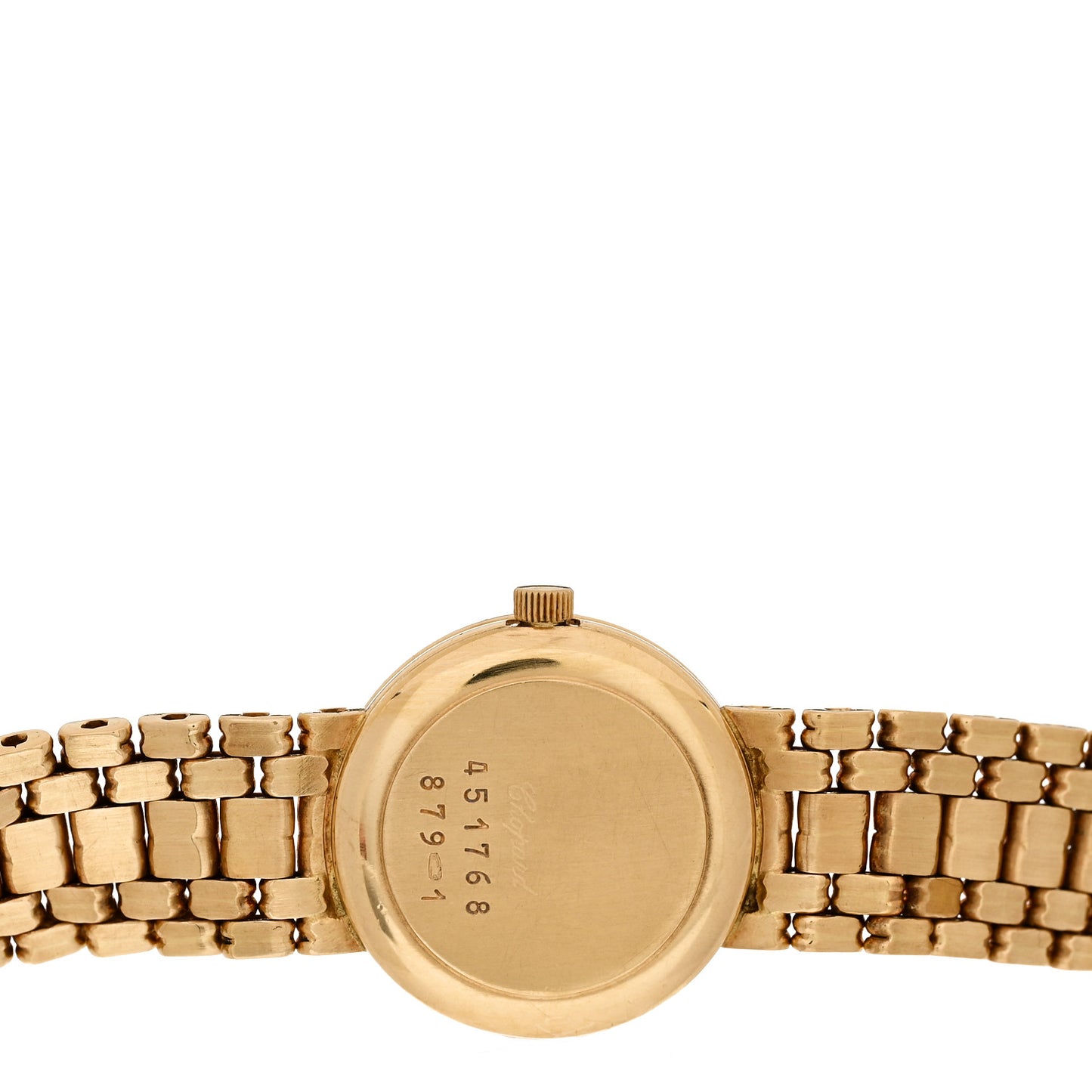 18K Yellow Gold Diamond Bezel 21mm Quartz Watch