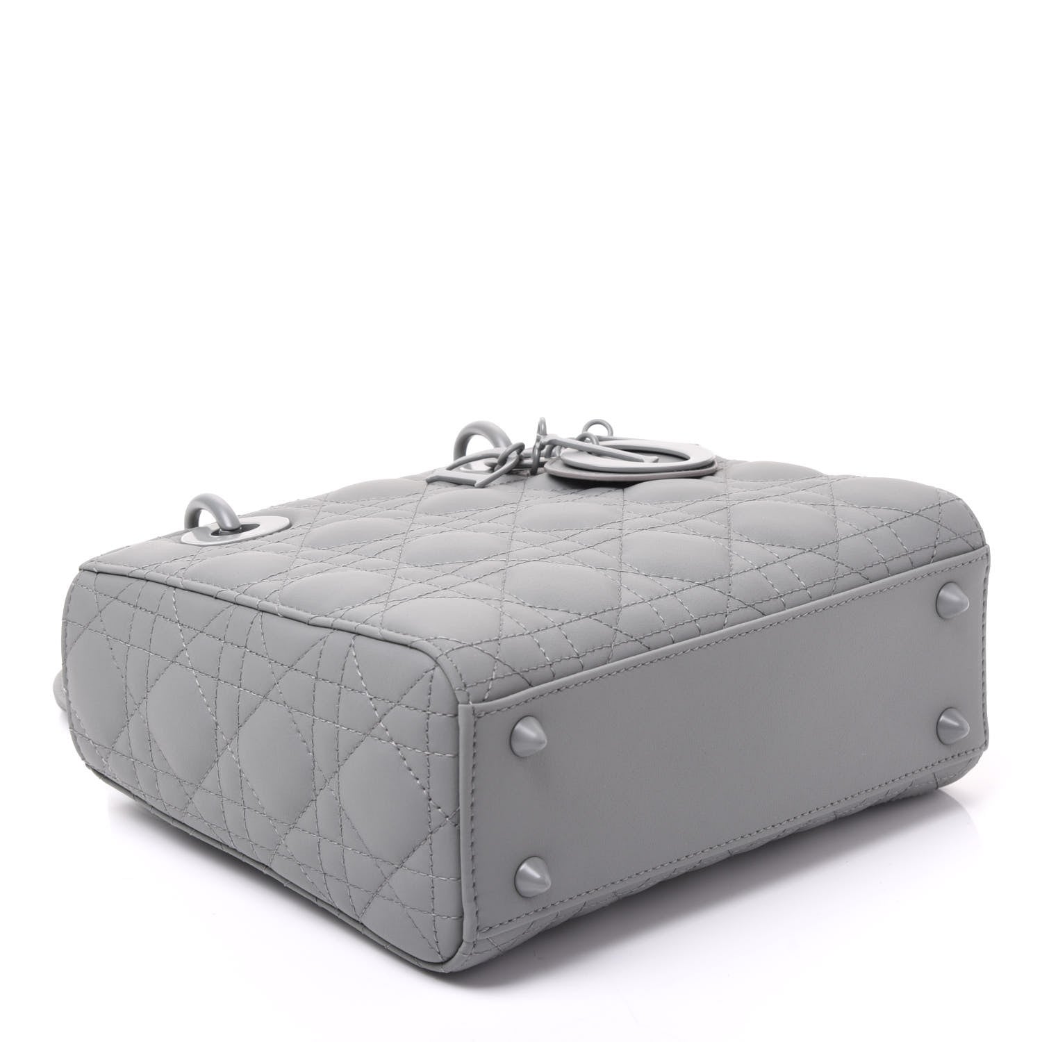 Christian Dior Ultra Matte Calfskin Cannage Small My ABCDior Lady Dior Gray 3 of 9
