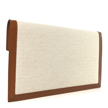 Saint Laurent Canvas Uptown Pouch Natural Beige Brick Natural Beige Brick 3 of 8