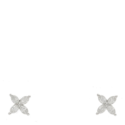 Tiffany Platinum Diamond .19ct Mini Victoria Earrings 1 of 4