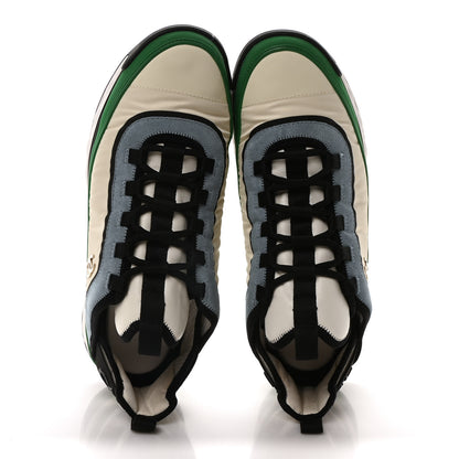 Chanel Suede Calfskin Mixed Fibers CC Sneakers 44 Ivory Green Light Blue 2 of 9
