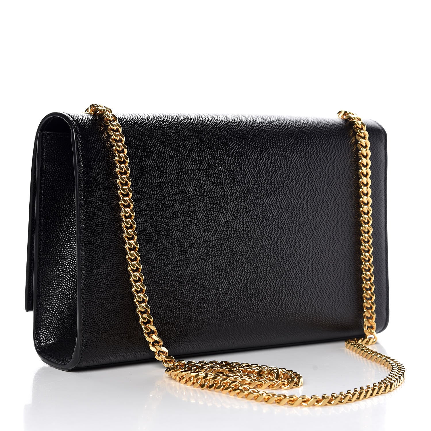 Saint Laurent Grain De Poudre Medium Classic Monogram Kate Satchel Black 3 of 6