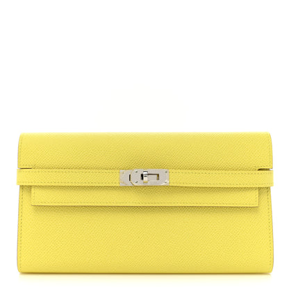 Hermes Epsom Kelly Longue Wallet Lime 1 of 15