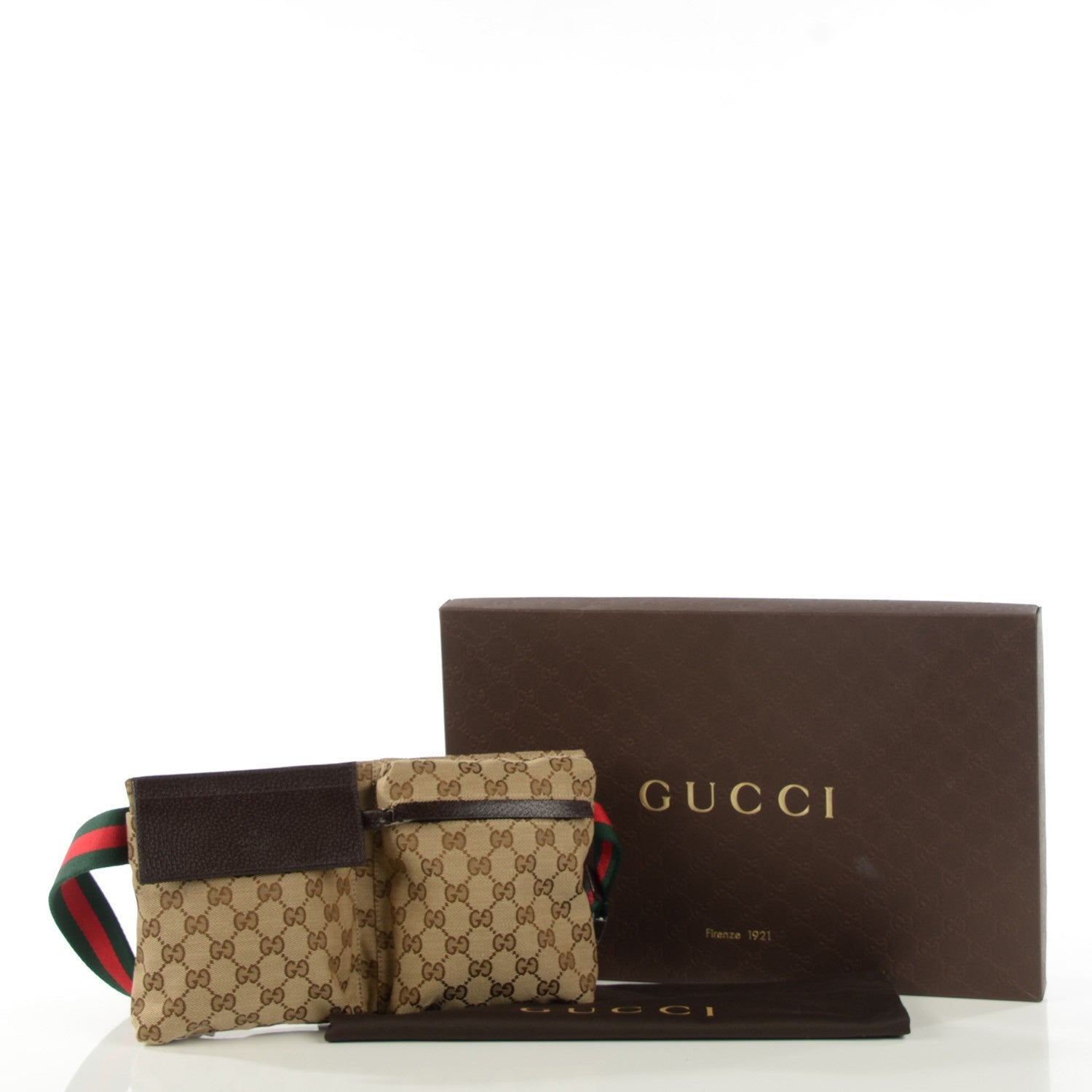 Gucci Monogram Web Belt Bag Dark Brown 5 of 9
