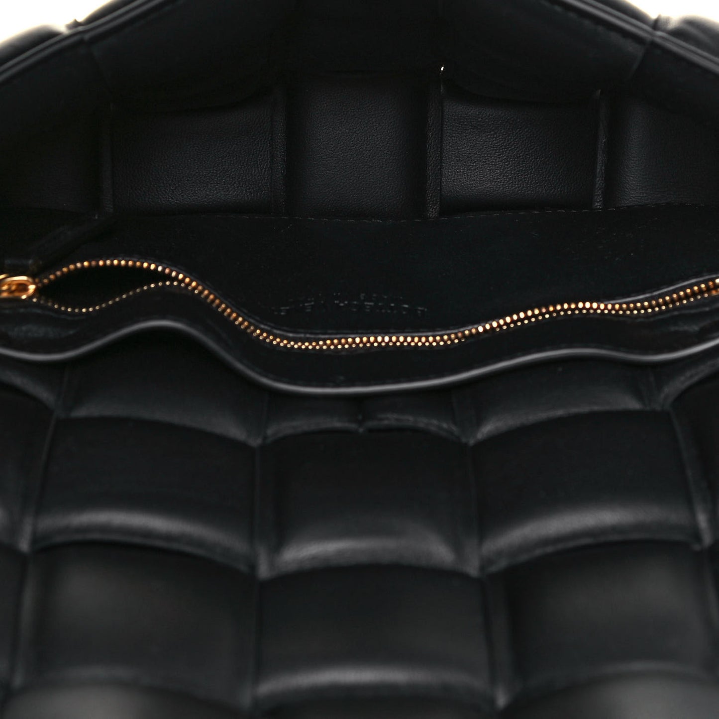 Nappa Maxi Intreccio Padded Cassette Crossbody Bag Black