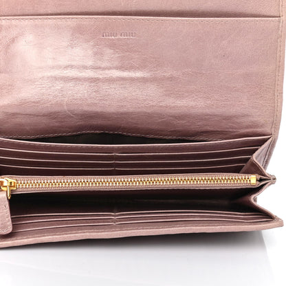 Miu Miu Nappa Matelasse Flap Wallet Cammeo 4 of 4