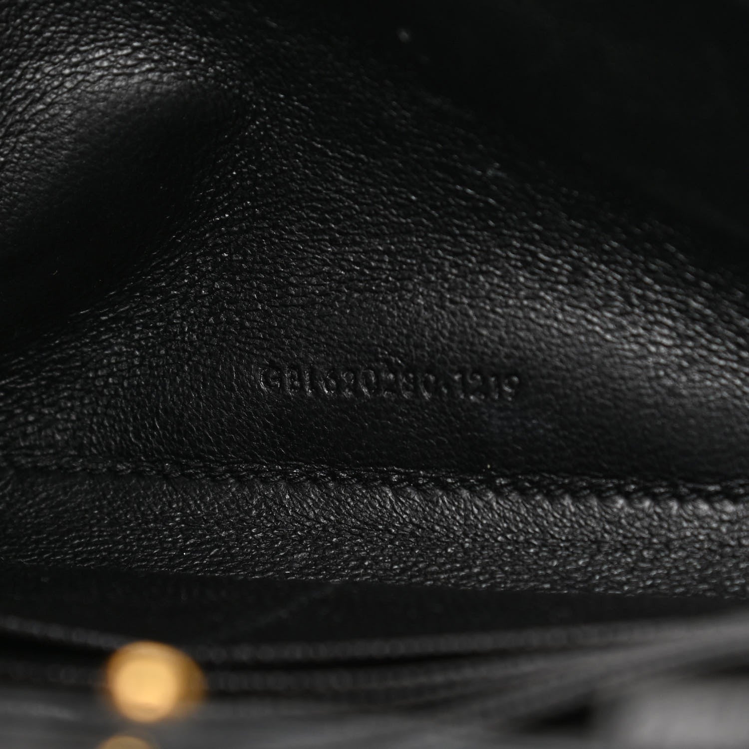 Saint Laurent Grain De Poudre Mixed Matelasse Triquilt Monogram Chain Wallet Black 12 of 23