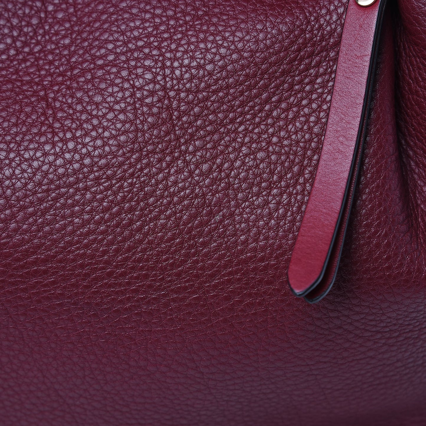 Grainy Calfskin House Check Medium Maidstone Burgundy Red