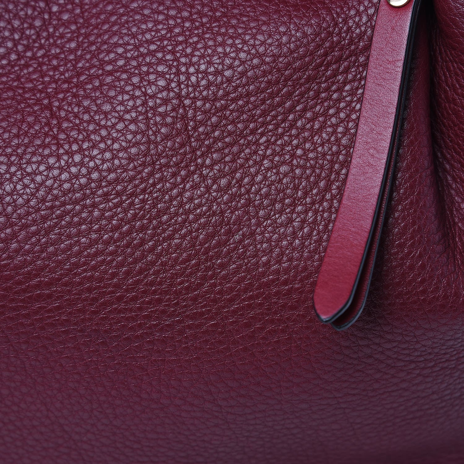 Burberry Grainy Calfskin House Check Medium Maidstone Burgundy Red 12 of 13