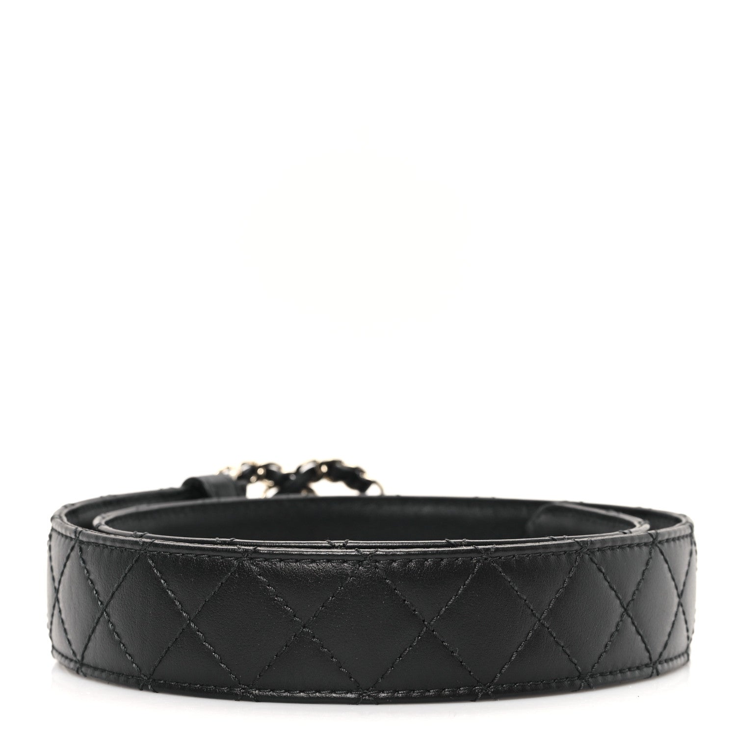 Chanel Calfskin Quilted CC Chain Belt 70 28 Black 2 of 7