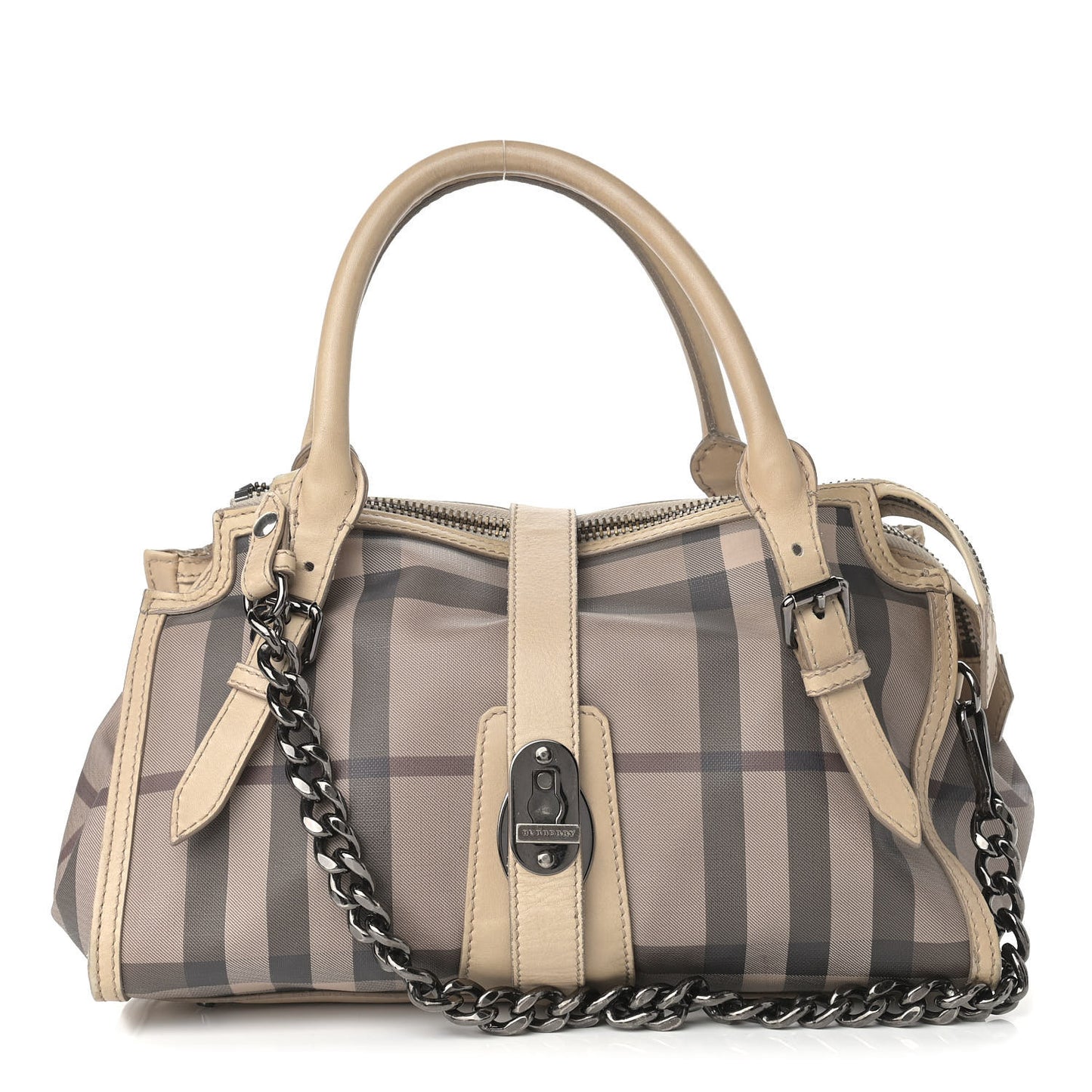 Smoked Check Satchel Trench