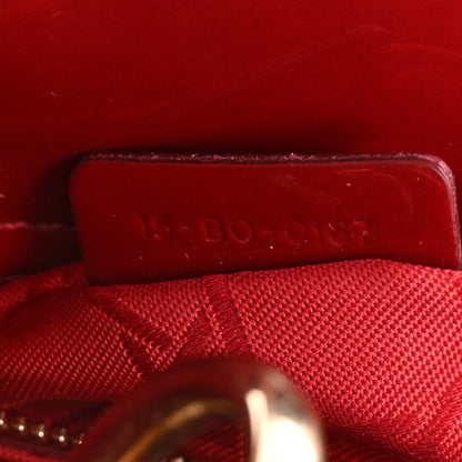 Christian Dior Patent Cannage Mini Lady Dior Red 7 of 13