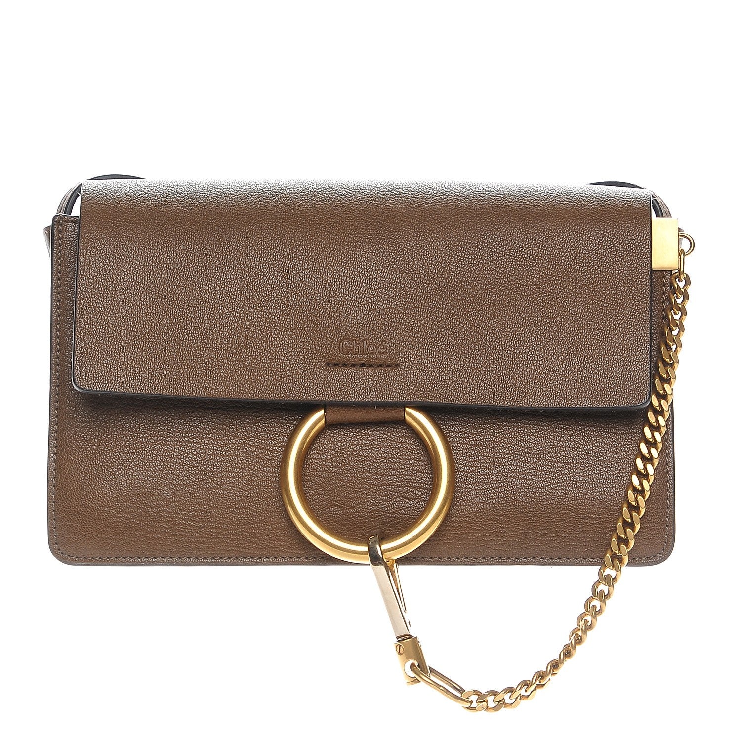 Chloe Goatskin Small Faye Shoulder Bag Woody Khaki 1 of 9