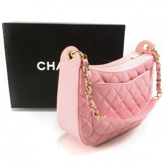 Chanel Caviar Shoulder Bag Pink 3 of 10