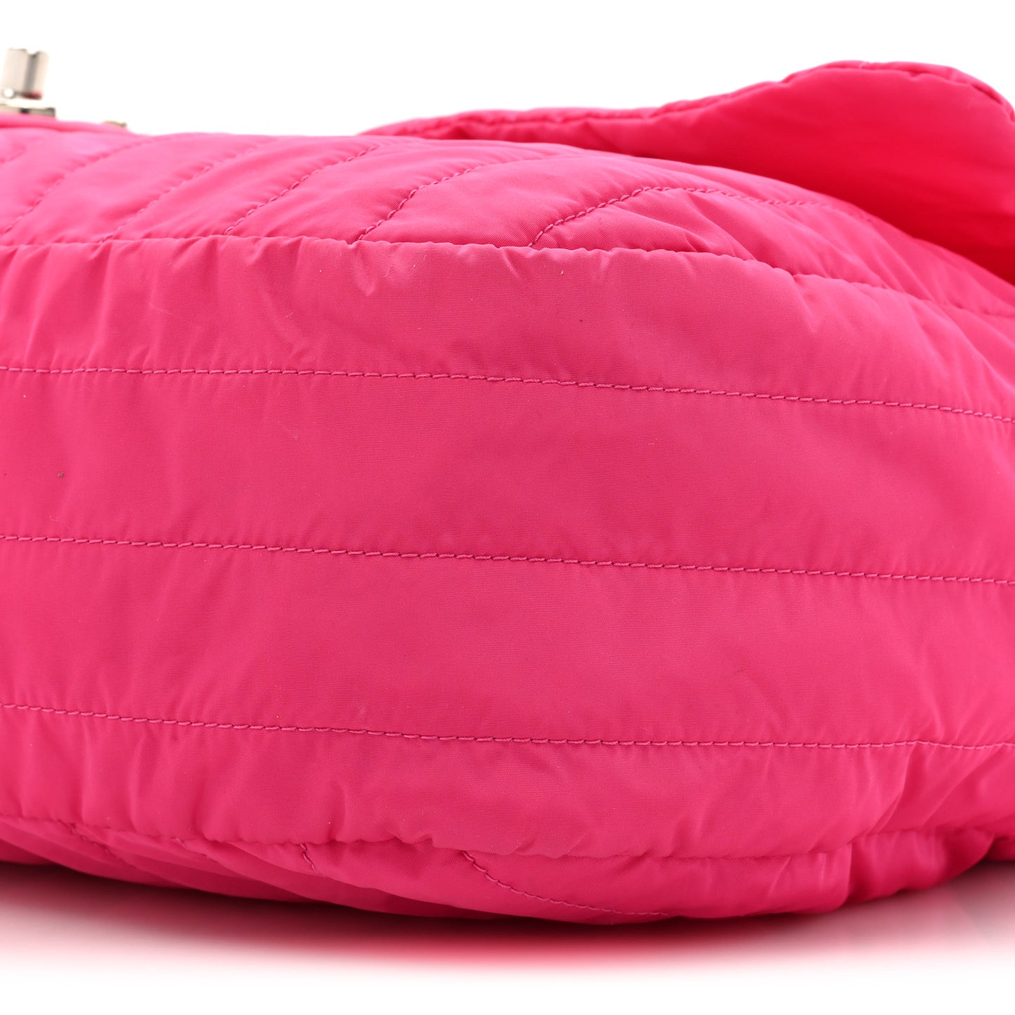 Nylon Vertical Quilted Jumbo Flap Pink