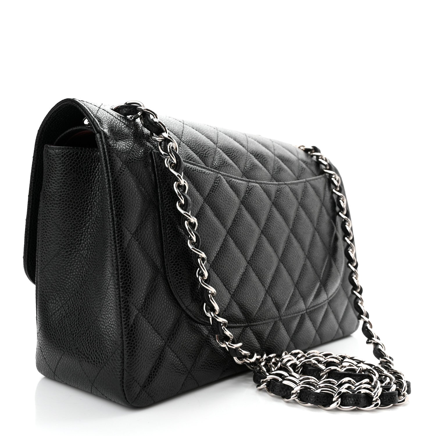 Chanel Caviar Quilted Jumbo Double Flap Black 3 of 10