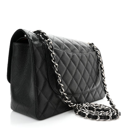 Chanel Caviar Quilted Jumbo Double Flap Black 3 of 10