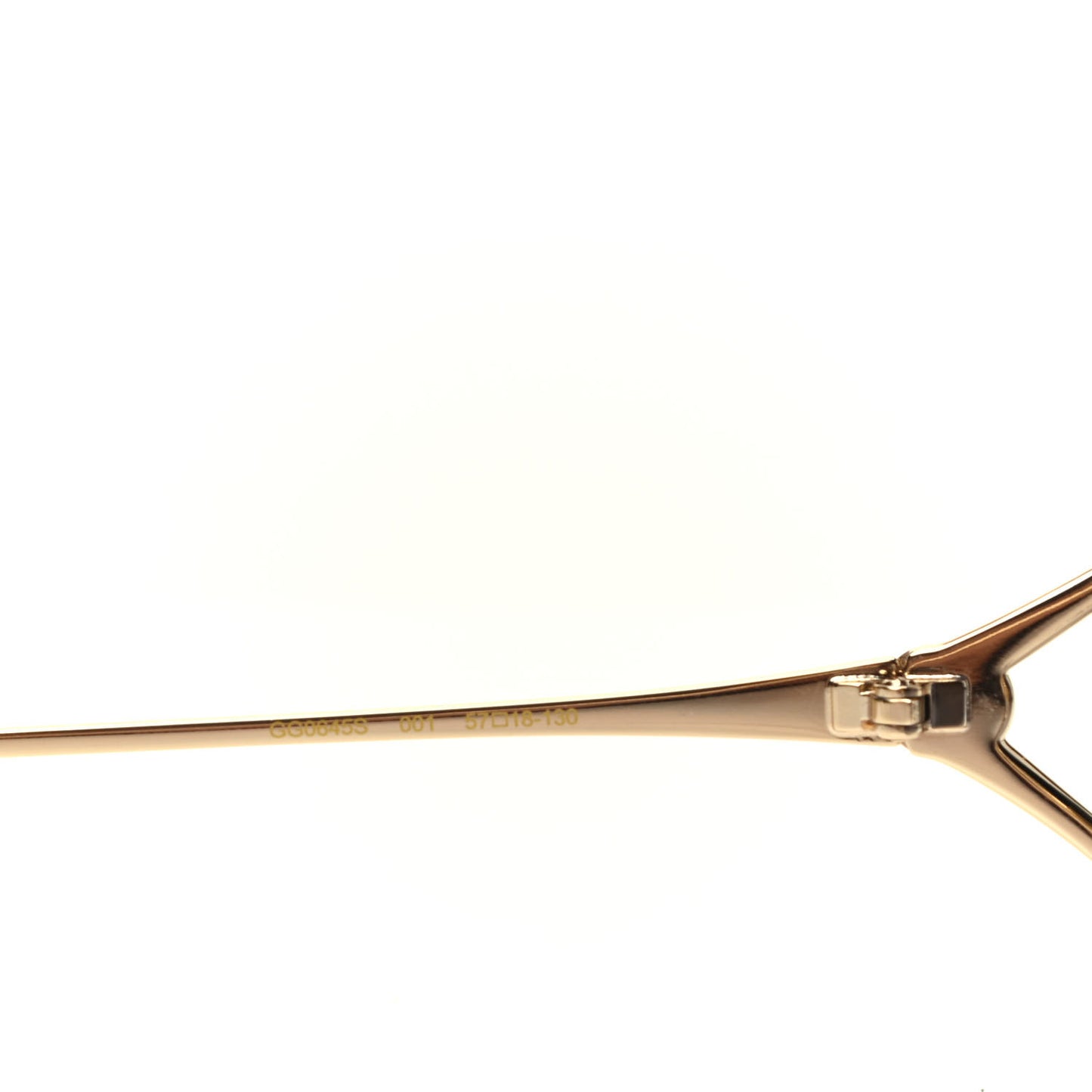Metal Oversized Round Frame Sunglasses GG0645S Gold Grey
