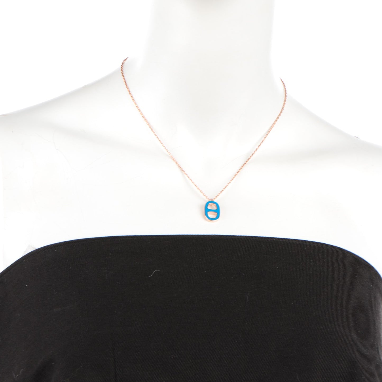 Laquered Iliade Pendant Necklace Bleu Paradis