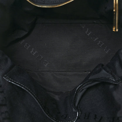 Burberry Heritage Grain Check Embossed Orchard Bowling Bag Black 5 of 9