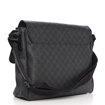 Gucci GG Plus Monogram Medium Flap Messenger Bag Black 2 of 12