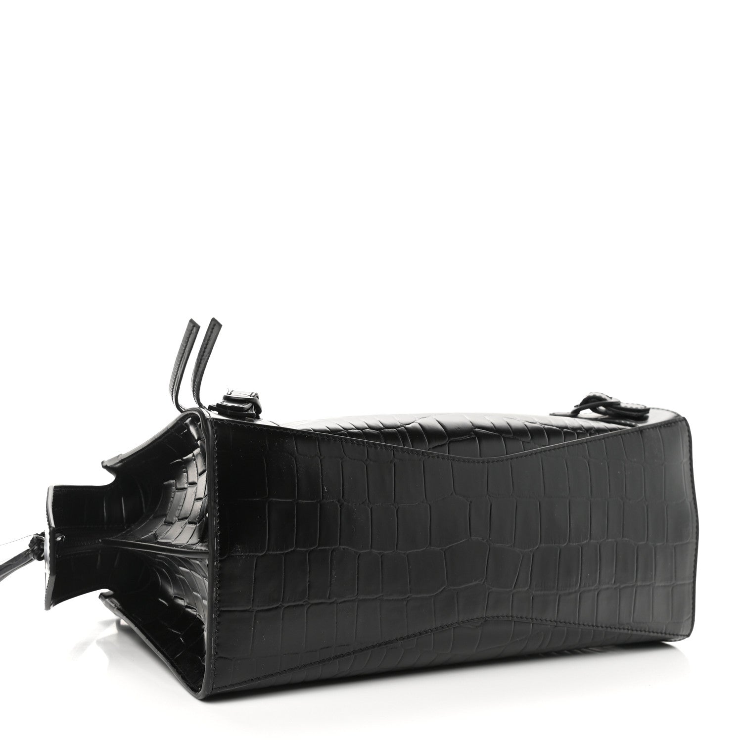 Balenciaga Semi Shiny Calfskin Crocodile Embossed Neo Classic Black Hardware S City Black 4 of 9