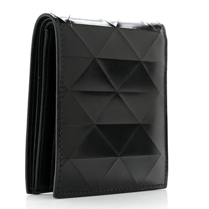 Prada Spazzolato Triangle Patterned Wallet Black 3 of 7