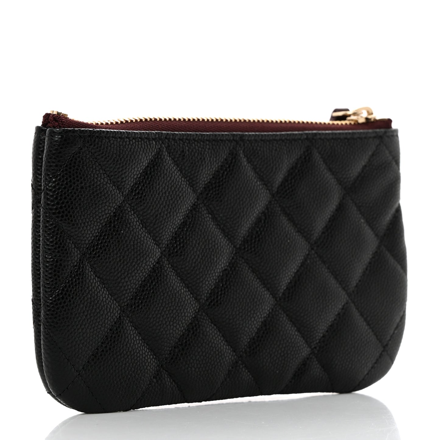 Caviar Quilted Small Pouch Black