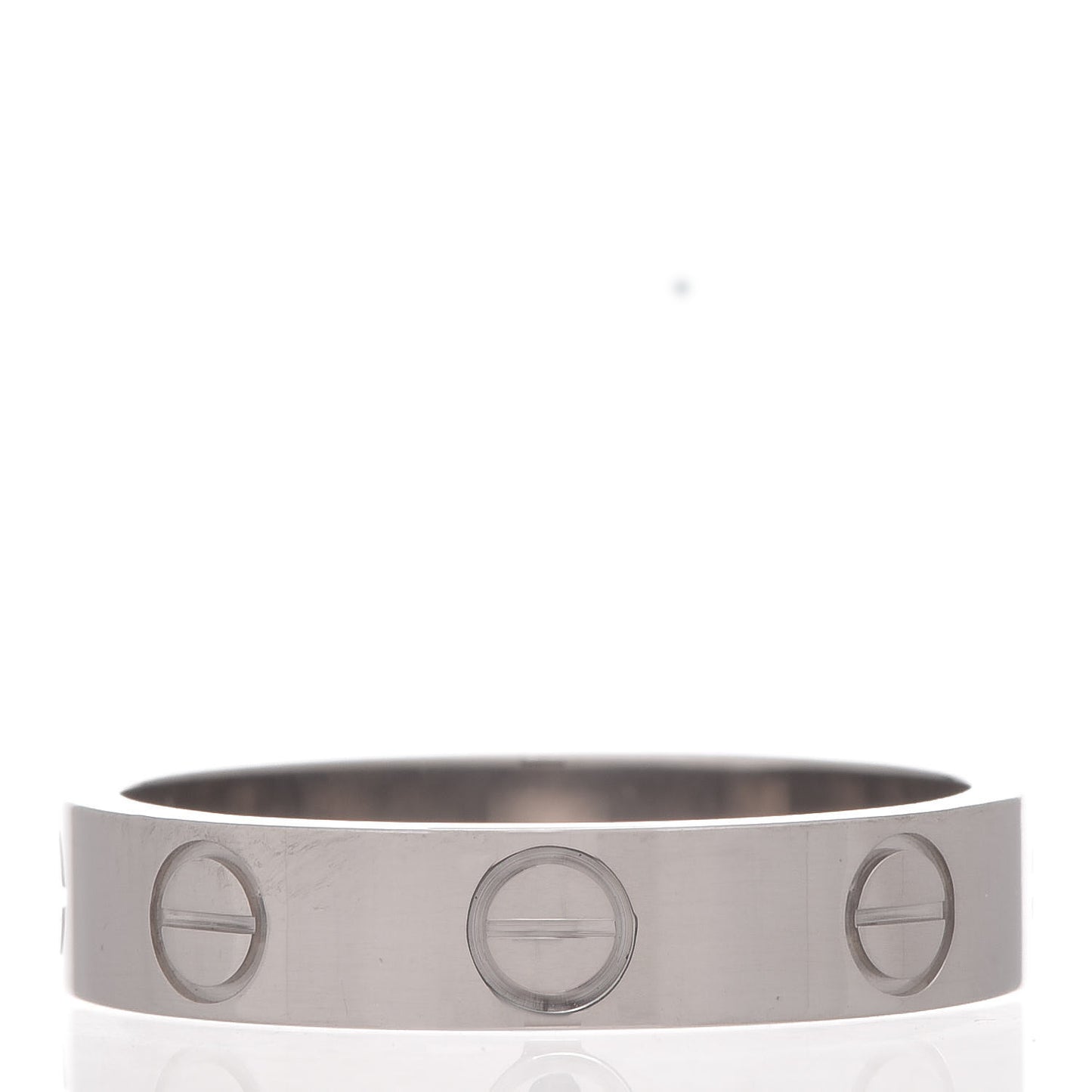 18K White Gold 3.5mm LOVE Wedding Band Ring 48 4.5