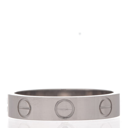 Cartier 18K White Gold 3.5mm LOVE Wedding Band Ring 48 4.5 3 of 5