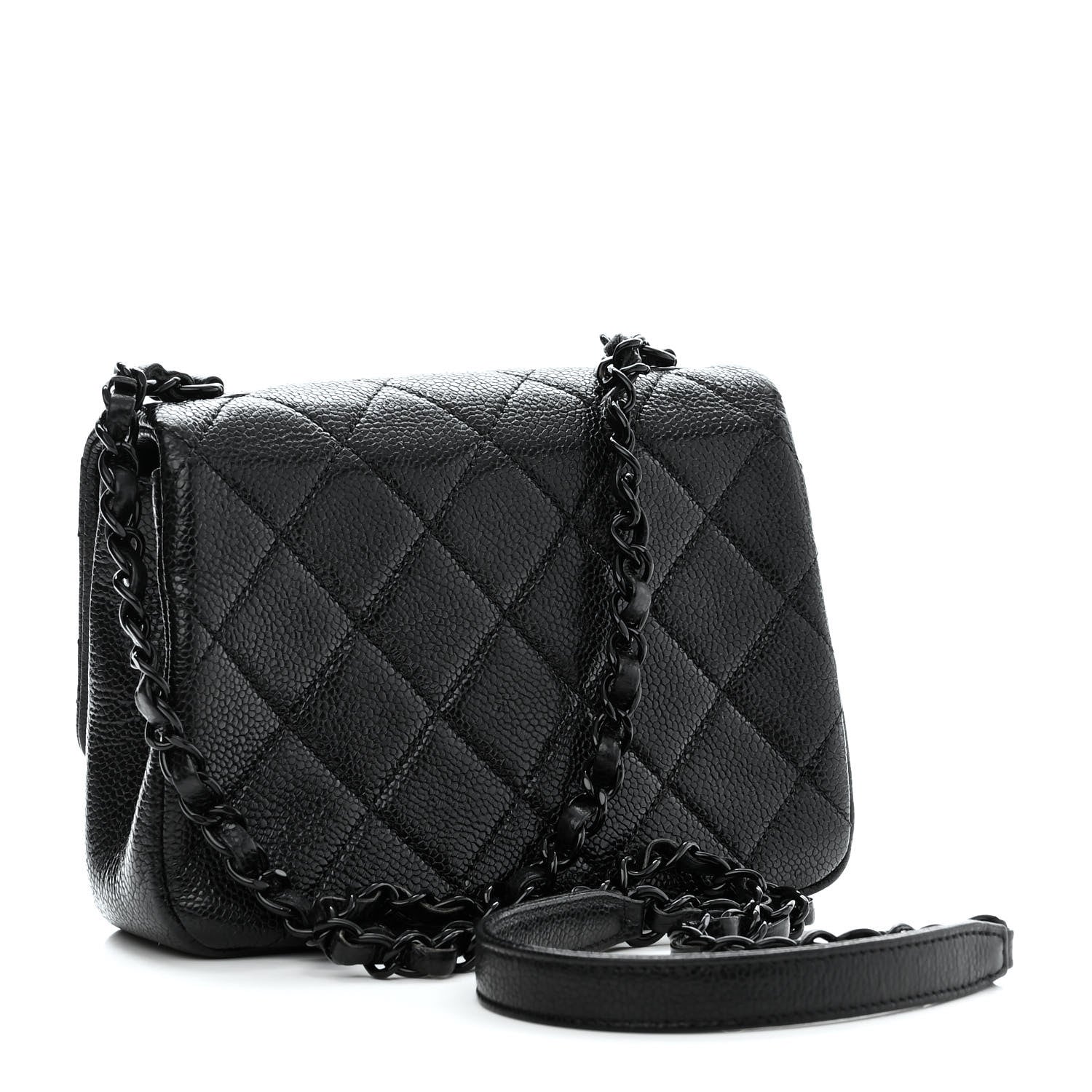 Chanel Caviar Quilted Incognito Mini Square Flap Black 3 of 10