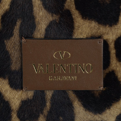 Valentino Garavani Calf Hair Leopard Print Rockstud Double Handle Tote Leopard 5 of 8