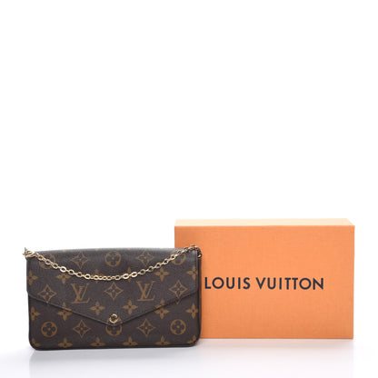 Louis Vuitton Monogram Pochette Felicie Chain Wallet Fuchsia 10 of 10