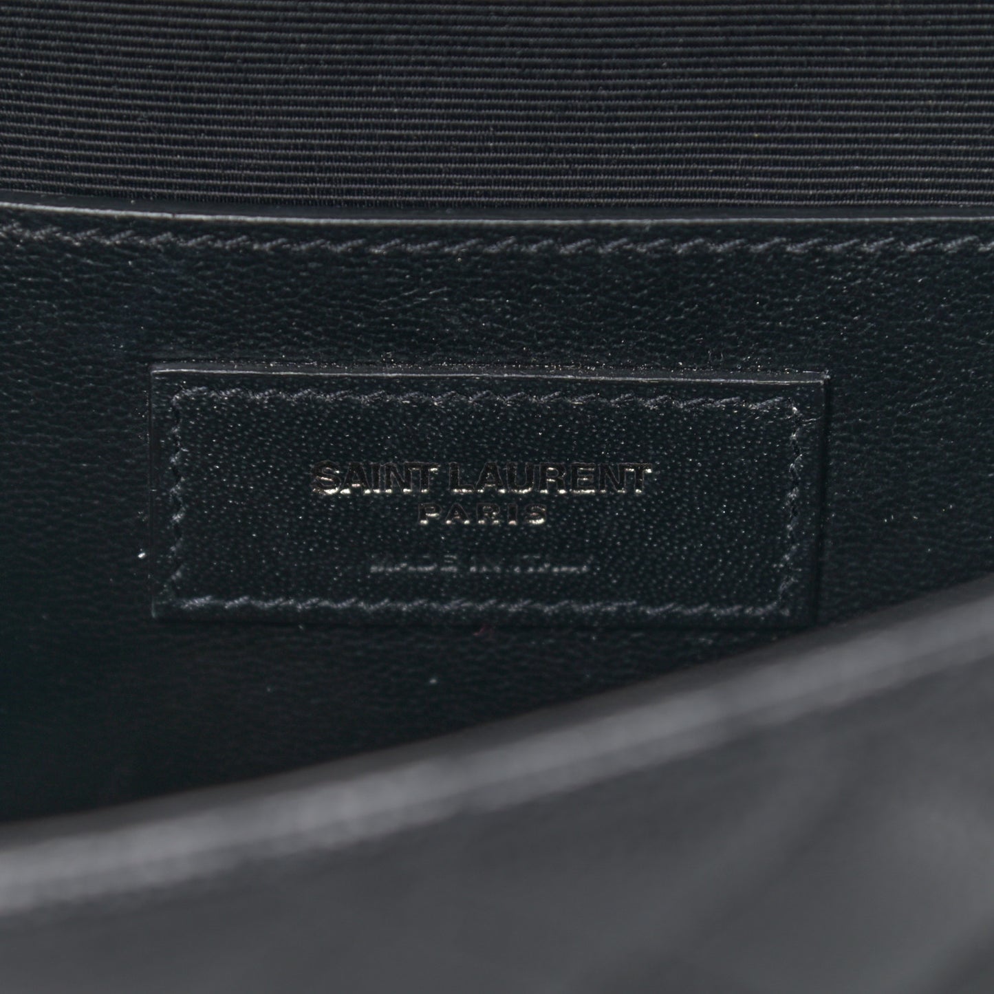 Grain De Poudre Textured Mixed Matelasse Triquilt Small Monogram Satchel Black