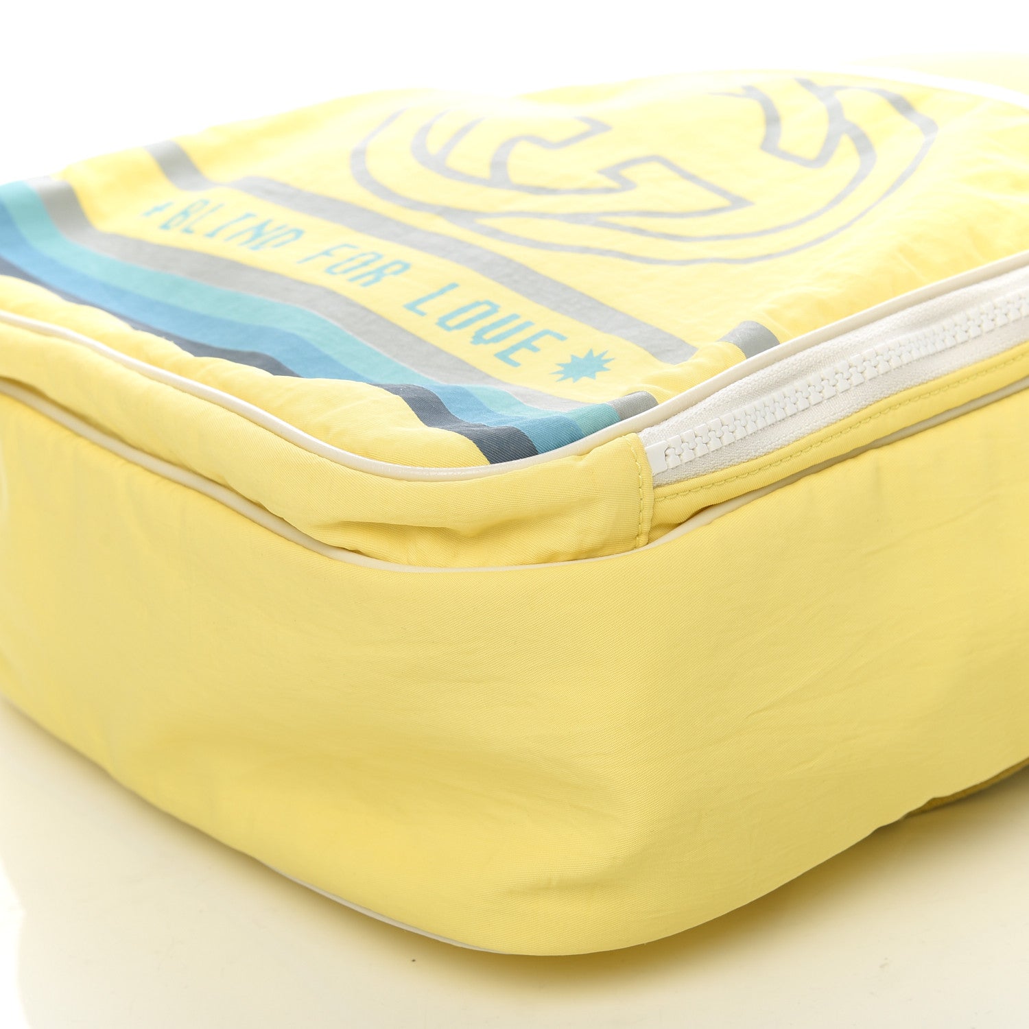 Gucci Nylon Twill Blind For Love Interlocking G Backpack Pastel Yellow Multicolor 8 of 9