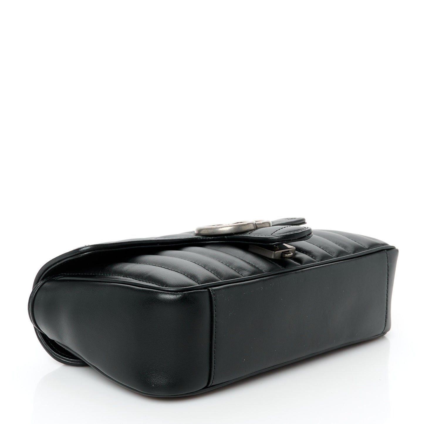Calfskin Matelasse Aria Small GG Marmont Shoulder Bag Black
