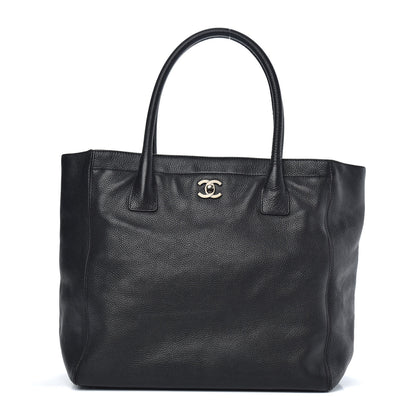Chanel Calfskin Tall Cerf Tote Black 1 of 9