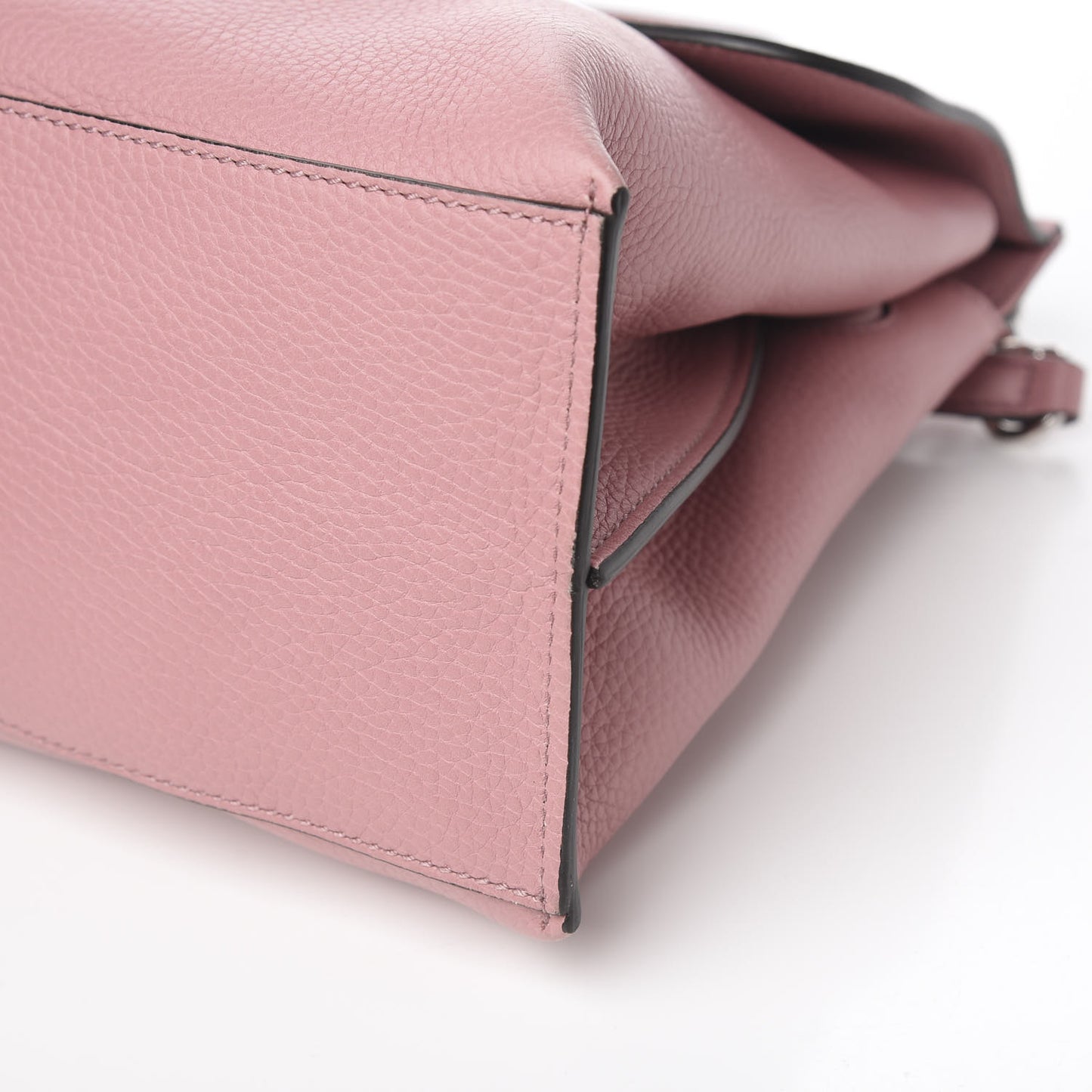 Cellarius Calfskin Medium Bamboo Daily Top Handle Bag Carmine Rose