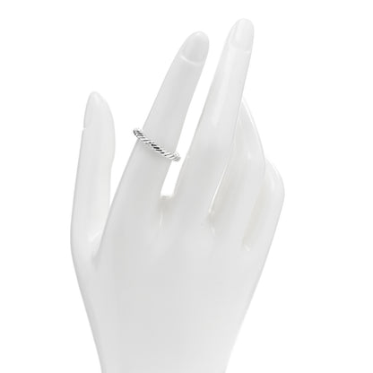 David Yurman Sterling Silver Cable Classics Band Ring 54 6.75 2 of 4