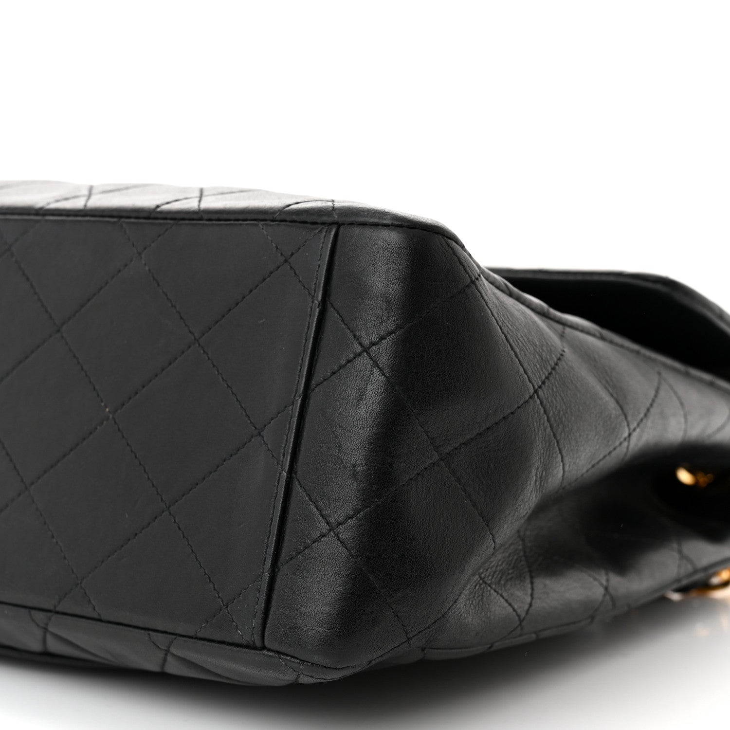 Chanel Lambskin Quilted XL Jumbo Single Flap Black 10 of 14