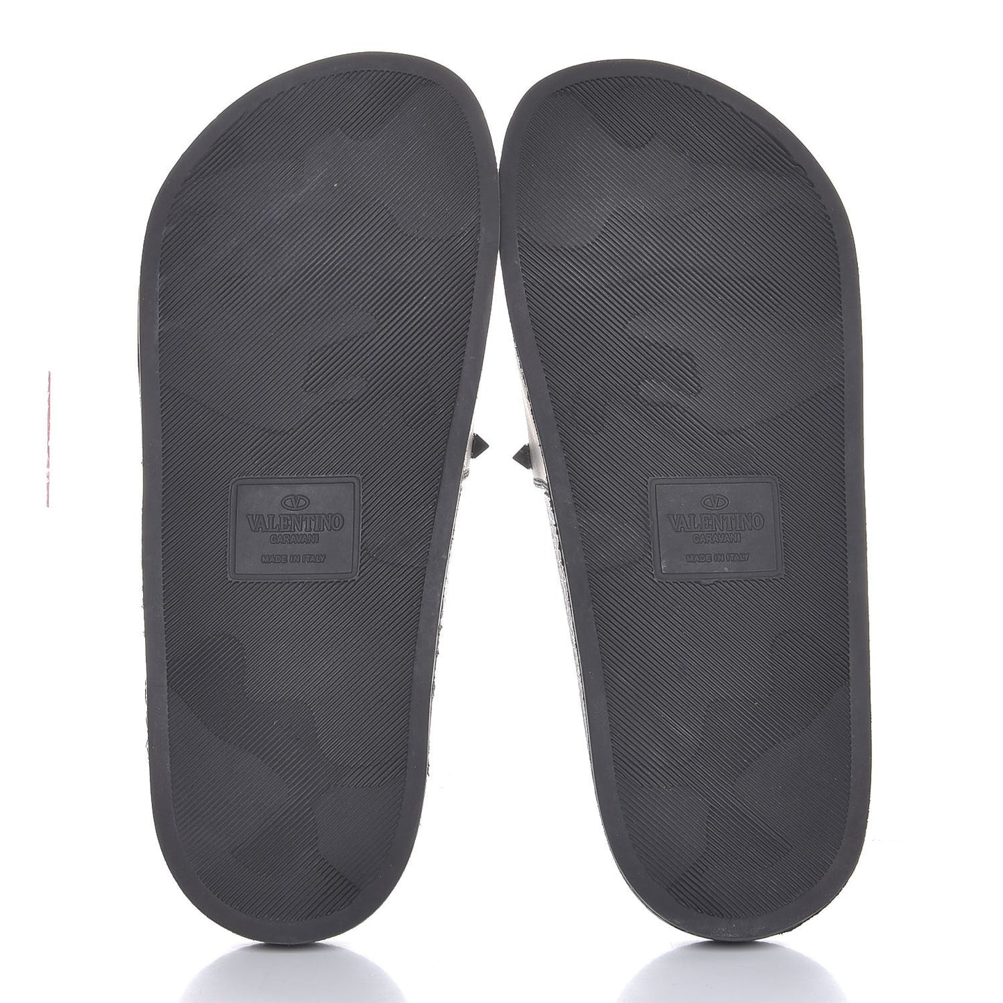 Rubber Rockstud Slide Sandals 38 Black