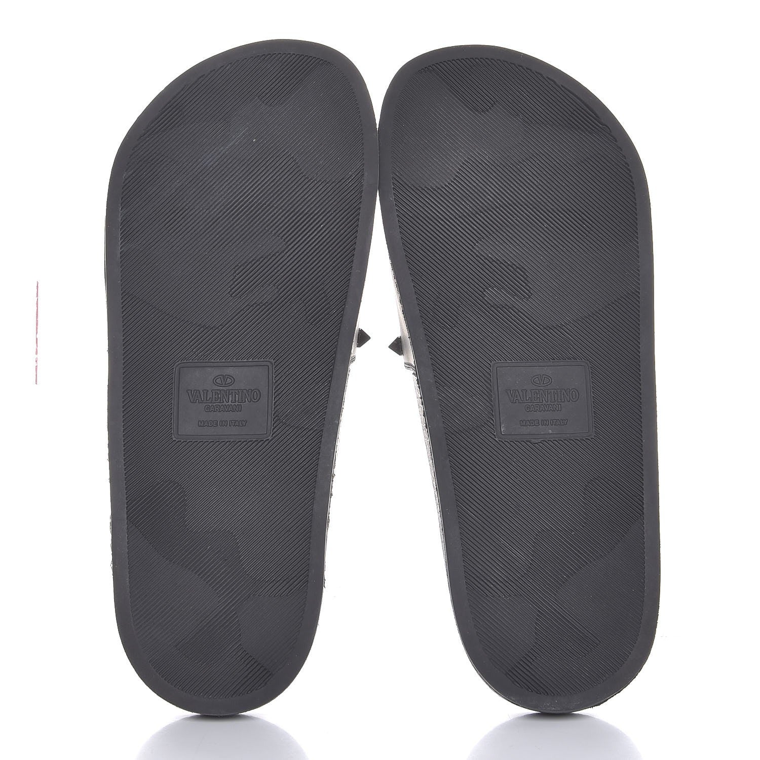 Valentino Garavani Rubber Rockstud Slide Sandals 38 Black 7 of 10