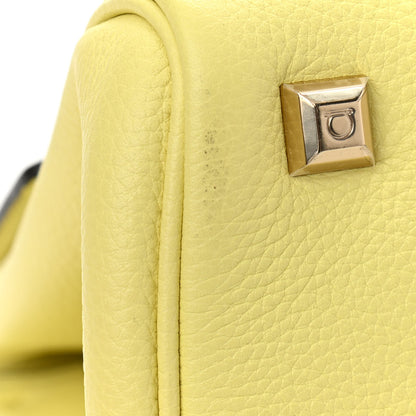 Salvatore Ferragamo Calfskin The Studio Bag Yellow 14 of 15