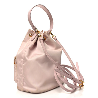 Prada Re-Nylon Saffiano Duet Bucket Crossbody Bag Alabastro 3 of 10