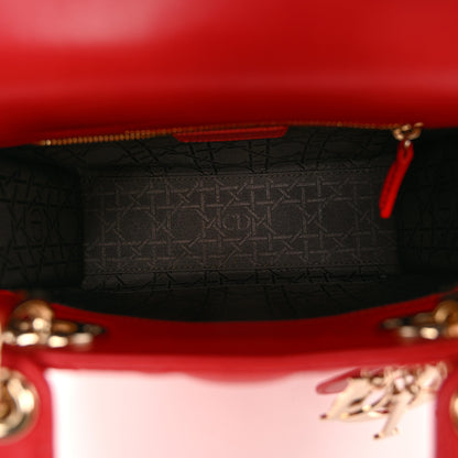 Christian Dior Lambskin Cannage Small Lucky Badges My Lady Dior Red 5 of 11