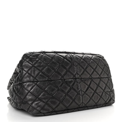Chanel Metallic Aged Calfskin Quilted Reissue 2.55 Accordion Flap Black 3 of 9