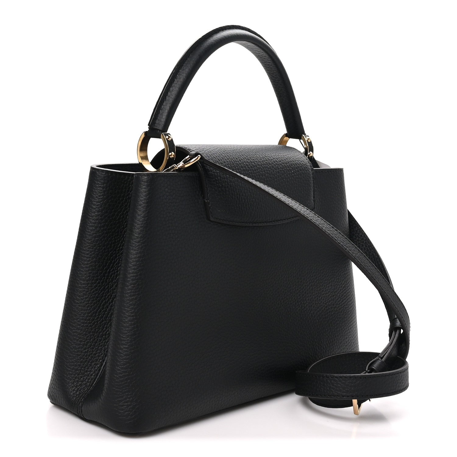 Louis Vuitton Taurillon Capucines BB Black 2 of 9