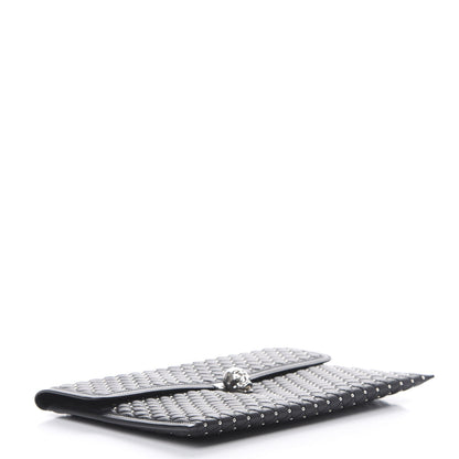 Alexander McQueen Calfskin Studded Skull Envelope Clutch Black 3 of 6